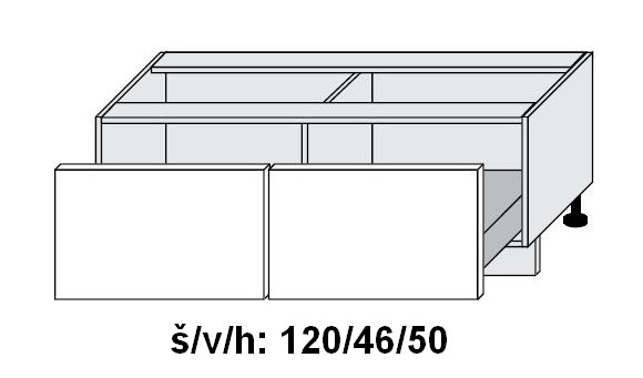 Dolní skříňka se zásuvkami EMPORIUM WHITE 120 cm