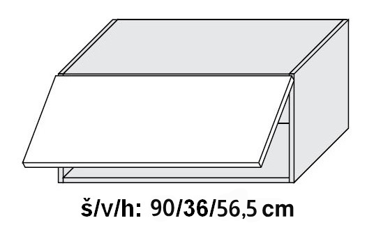 Kuchyňská skříňka horní QUANTUM BEIGE W6B/90 HK AVENTOS - grey