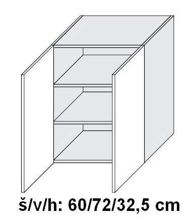 Horní skříňka FORST DUB HIKORY 60 cm