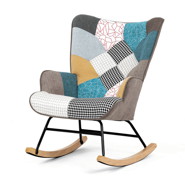 Houpací křeslo patchwork AK-374 PW2