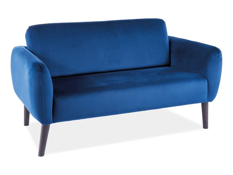 Pohovka wenge/Bluvel 86 modrá ELSA VELVET