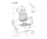 Židle kancelářská šedá Q-118R