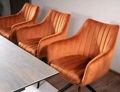 Křeslo jídelní skořicové AZALIA VELVET