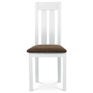 Židle jídelní bílá/hnědá BC-2602 WT
