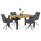 Stůl jídelní dub divoký/černá HT-725 OAK