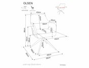 Židle jídelní tmavě béžová OLSEN NOELLE