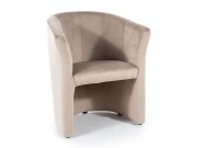 Křeslo tmavě béžové TM-1 VELVET