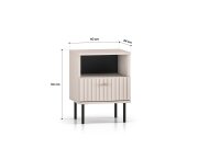 Noční stolek cashmere/MDF cashmere SOFIE 24