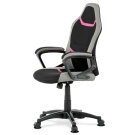 Židle kancelářská černá/šedá/růžová KA-L611 PINK