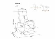 Křeslo relaxační elektrické béžová FENIX RAVEN