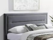 Postel dvoulůžková 160cm šedá MALAGA VELVET