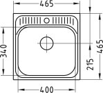Dřez Basic 140 SAT sítkový odtok 3 1/2