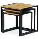 Sada stolků konferenčních Dub Divoký/černý lak AF-3003 OAK