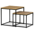 Set 2 ks konferenčních stolků staré dřevo AF-076 OLW