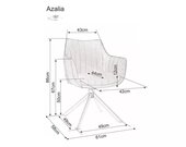 Křeslo jídelní tmavě šedá AZALIA BREGO