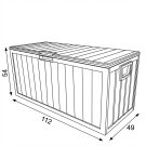 Zahradní úložný box 280 L antracit AZB-G2075 GREY