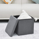 Taburet s úložným prostorem šedá TAB-471 GREY6