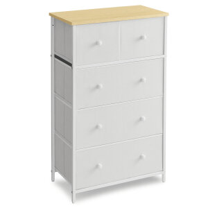 Komoda 5 zásuvek bílá  AUK-E1051 WT
