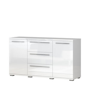 Komoda kombinovaná bílý lesk PIANO K23