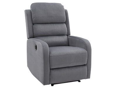 Křeslo relaxační šedá PEGAZ VELVET
