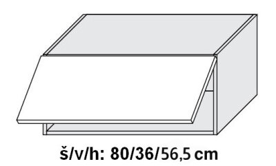 Kuchyňská skříňka horní ESSEN WHITE AKRYL LESK W6B 80 - bílá alpská