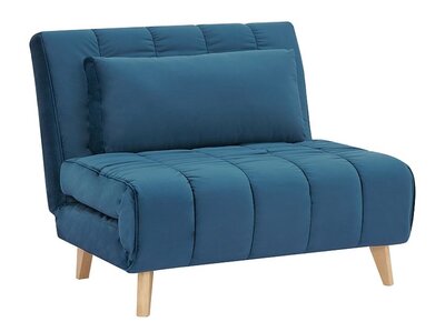 Křeslo rozkládací modré BILLY VELVET