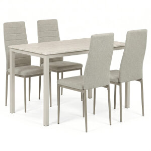 Jídelní set 1+4 travertine ASE-1039 CRM2