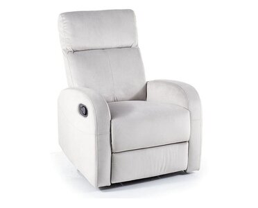 Křeslo relaxační sv.šedá 03 OLIMP VELVET
