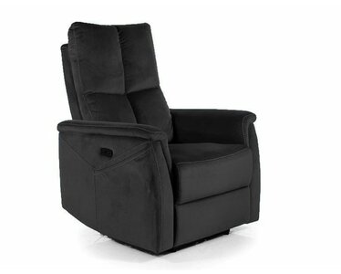 Křeslo relaxační masážní černá NEPTUN M VELVET