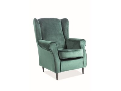 Křeslo obývací zelené BARON VELVET