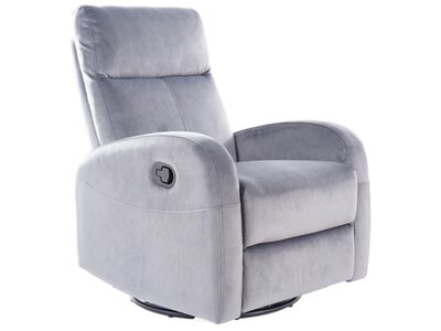 Křeslo relaxační šedá 14 OLIMP VELVET