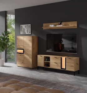 Obývací sestava dub artisan/přírodní EVOLUTION B