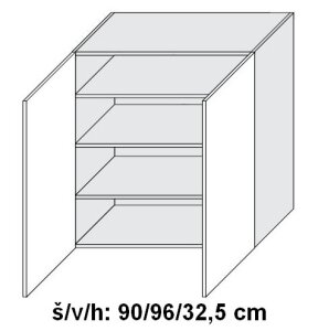 Horní skříňka SIGNUM BÍLÁ 90 cm                                                                                                                                                                       