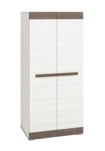 Skříň šatní dvoudvéřová borovice sněhová/new grey BLANCO 01