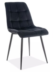 Židle jídelní černá CHIC VELVET
