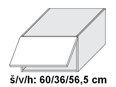 Kuchyňská skříňka horní SILVER+ CRAFT OAK W6B/60 - grey